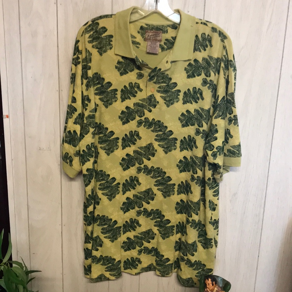 Green Island Wear Shirt Sz M cotton/Rayon